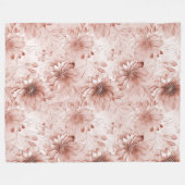 Couverture Polaire Floral rose pâle (Devant (Horizontal))