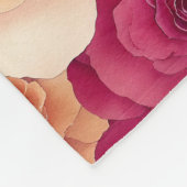 Couverture Polaire Floral rose Peach (Coin)