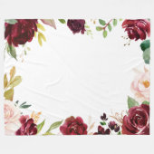 Couverture Polaire Floral roux de Bourgogne (Devant (Horizontal))