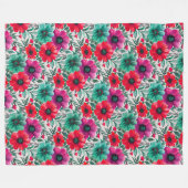 Couverture Polaire Floral rustique mode rétro motif (Devant (Horizontal))