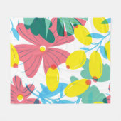 Couverture Polaire Floral seamless pattern with tranparency elements. (Devant (Horizontal))