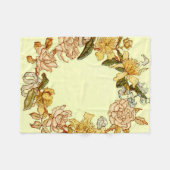Couverture Polaire Floral Spring Fleur de couronne rose Fleurs Art (Devant (Horizontal))