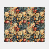 Couverture Polaire Floral Thanksgiving Motif Vintage (12) (Devant (Horizontal))