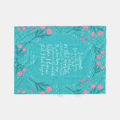 Couverture Polaire Floral Turquoise et rose Jane Austen Fierté et pré (Devant (Horizontal))