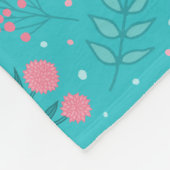 Couverture Polaire Floral Turquoise et rose Jane Austen Fierté et pré (Coin)