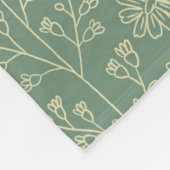 Couverture Polaire Floral vert (Coin)