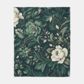 Couverture Polaire Floral vert émeraude foncé (Devant)
