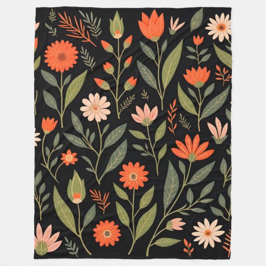 Couverture Polaire Floral Vintage Belle Collection tendance (Devant)