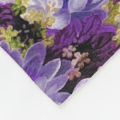 Couverture Polaire Floral Violet Et Or (Coin)