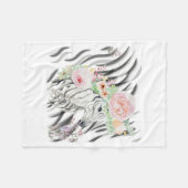 Couverture Polaire Floral Zebra Crown print Fleece Baby Blanket (Devant (Horizontal))