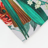 COUVERTURE POLAIRE FLORALE ET OISEAUX XIV-II (Coin)