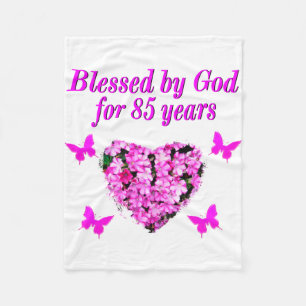COUVERTURE POLAIRE FLORALE ROSE BÉNÉFICIÉE PAR DIEU PENDANT 85 ANS