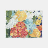 Couverture Polaire Florals II de minuit (Devant (Horizontal))