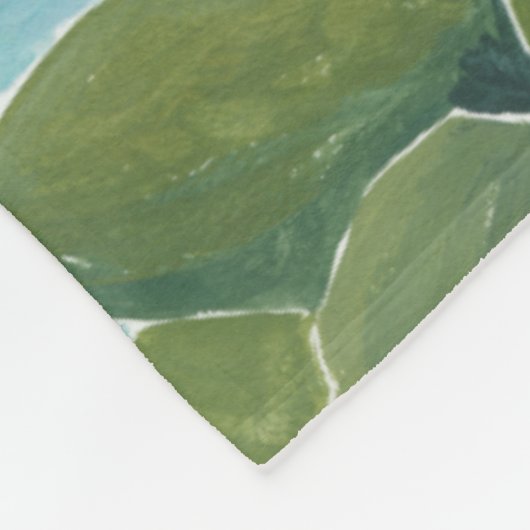 Couverture Polaire Florals II de minuit (Coin)