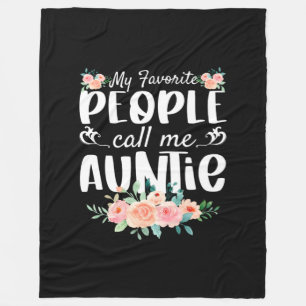 Couverture Polaire Florals Mes Gens Préférés M'Appelent Tante