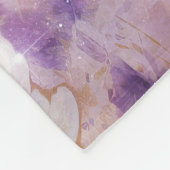 Couverture Polaire Flore bleu violet d'or blanc (Coin)