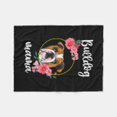Couverture Polaire Flore Bulldog Mama (Devant (Horizontal))