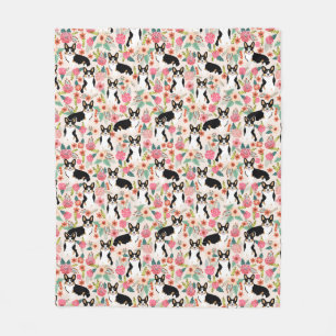Couverture Polaire Flore de Corgi tricolée