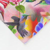 Couverture Polaire Flore d'oiseaux de Humming (Coin)