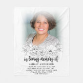 Couverture Polaire Flore Élégante En Mémoire Amoureuse Photo (Devant)