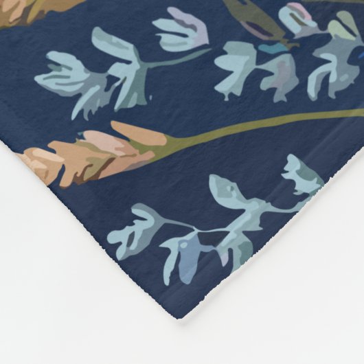 Couverture Polaire Flore enchantée Brodée Fleur sauvage Meadow (Coin)