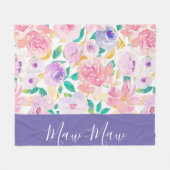 Couverture Polaire Flore personnalisable (Devant (Horizontal))