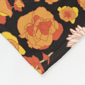 Couverture Polaire Flore printanière luxuriante et oiseaux sur arrièr (Coin)