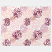 Couverture Polaire Flore rose Chic élégant (Devant (Horizontal))