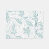 Couverture Polaire Flore subtile en blues (Devant (Horizontal))
