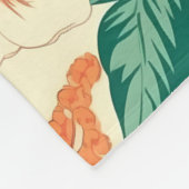 Couverture Polaire Flore tropicale hawaïenne motif (Coin)