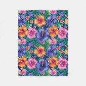 Couverture Polaire Flore tropicale vive (Devant)