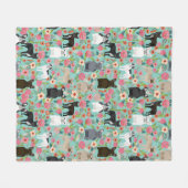 Couverture Polaire Flores de Bulldog en France (Devant (Horizontal))