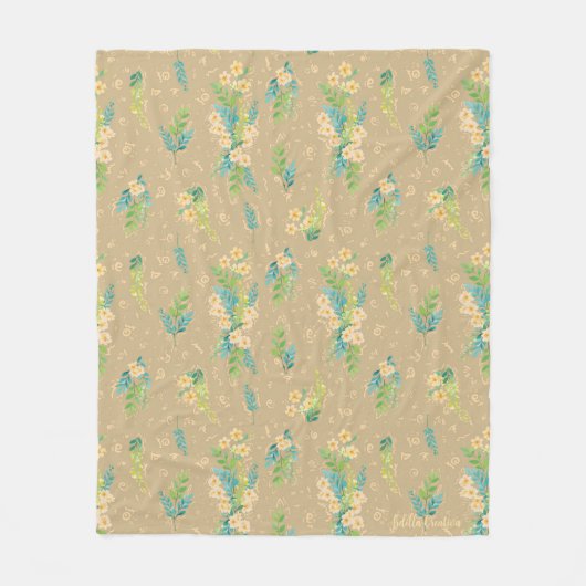 Couverture Polaire Flores Neutras (Devant)