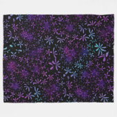 Couverture Polaire Flores pourpres de l'Aqua Retro (Devant (Horizontal))