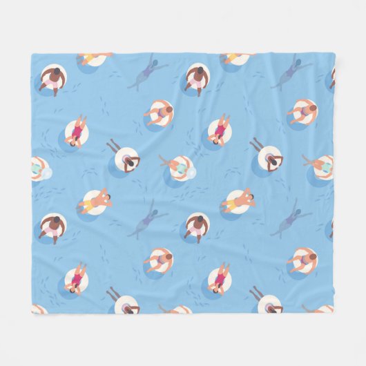 Couverture Polaire Flottant dans le Motif de la rivière Lazy (Devant (Horizontal))