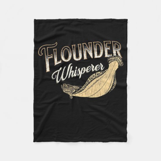 Couverture Polaire Flounder Gulf Coast Fishing Flounder Whisperer (Devant)