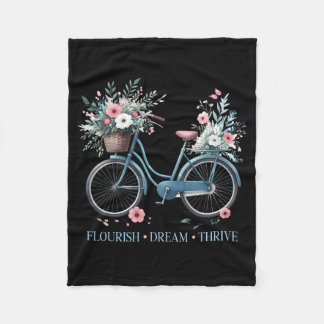 Couverture Polaire Flourish Dream Thrive Floral Bike Subtle 8647 Trum