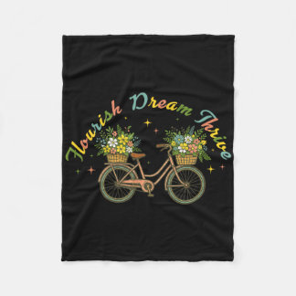 Couverture Polaire Flourish Dream Thrive Floral Bike Subtle 8647 Trum