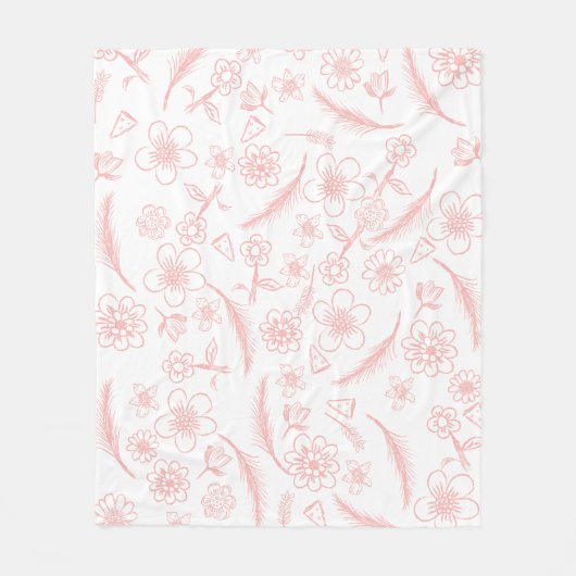 Couverture Polaire flower (Devant)