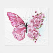 Couverture Polaire Flower Butterfly (Devant (Horizontal))