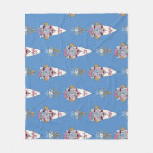 Couverture Polaire Flower & Perfume Bouquet Bundle on blue (Devant)