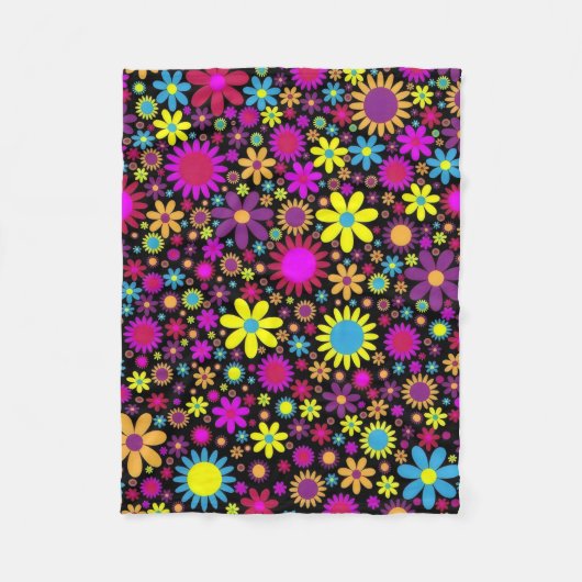 Couverture Polaire Flower Power (Devant)