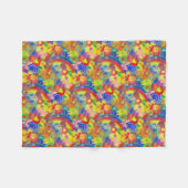 Couverture Polaire Flower Power RAINBOW Motif + vos idées (Devant (Horizontal))