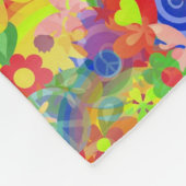 Couverture Polaire Flower Power RAINBOW Motif + vos idées (Coin)