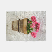 Couverture Polaire Flowers | Geranium en Flower en Pot (Devant (Horizontal))