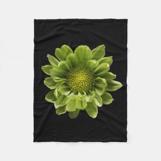Couverture Polaire Flowers | Green Chrysanthemum (Devant)