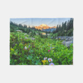 Couverture Polaire Flowers | Mount Rainier National Park (Devant (Horizontal))