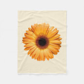 Couverture Polaire Flowers | Orange Gerbera (Devant)