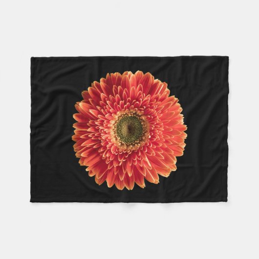 Couverture Polaire Flowers | Orange Gerbera Daisy (Devant (Horizontal))
