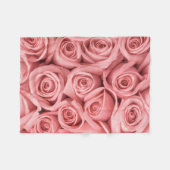 Couverture Polaire Flowers | Pink Roses (Devant (Horizontal))